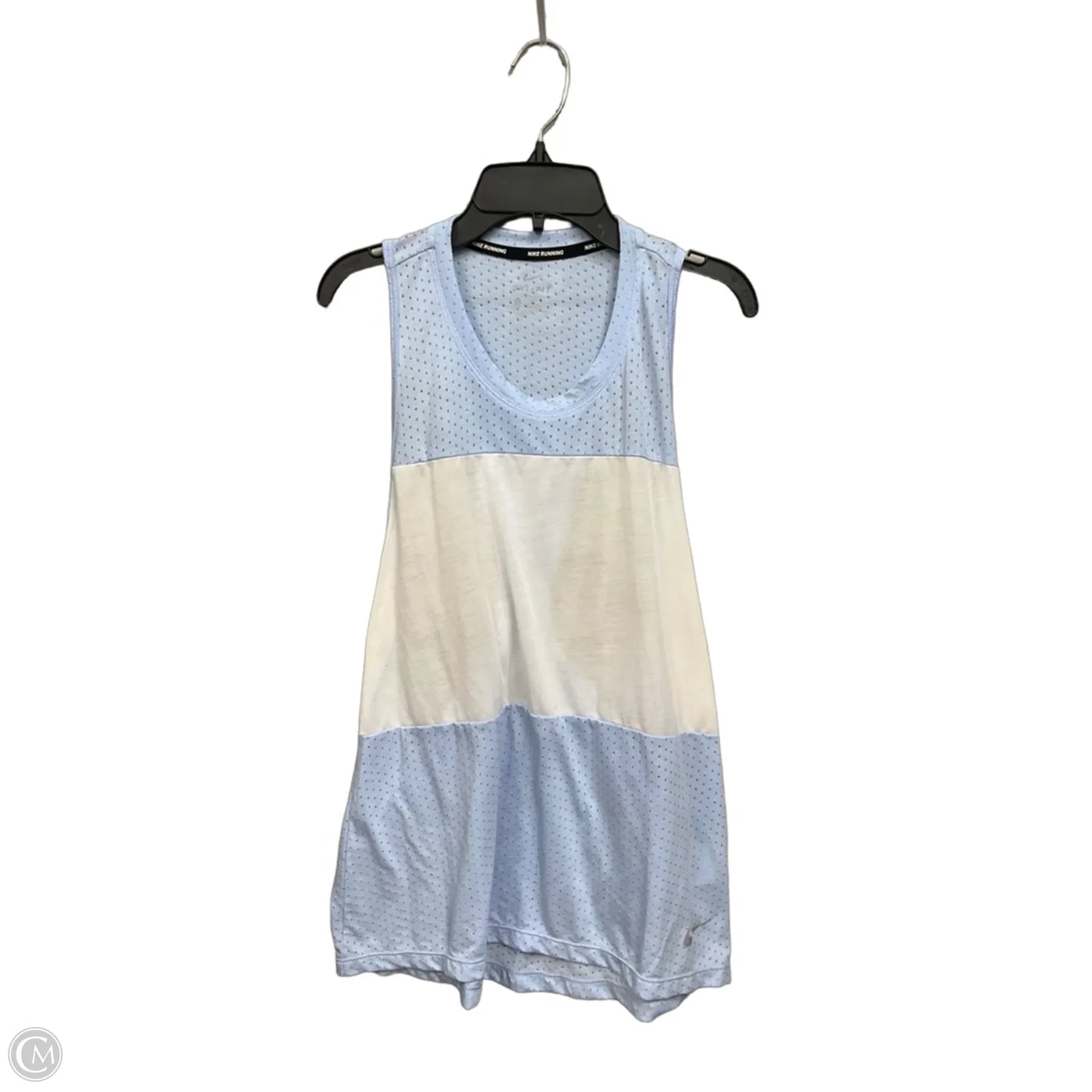Athletic Tank Top By Nike Apparel In Blue & White, Size: L