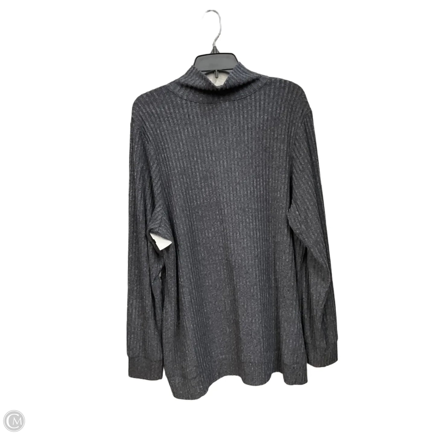 Top Long Sleeve By Tori Richards In Grey, Size: 3x