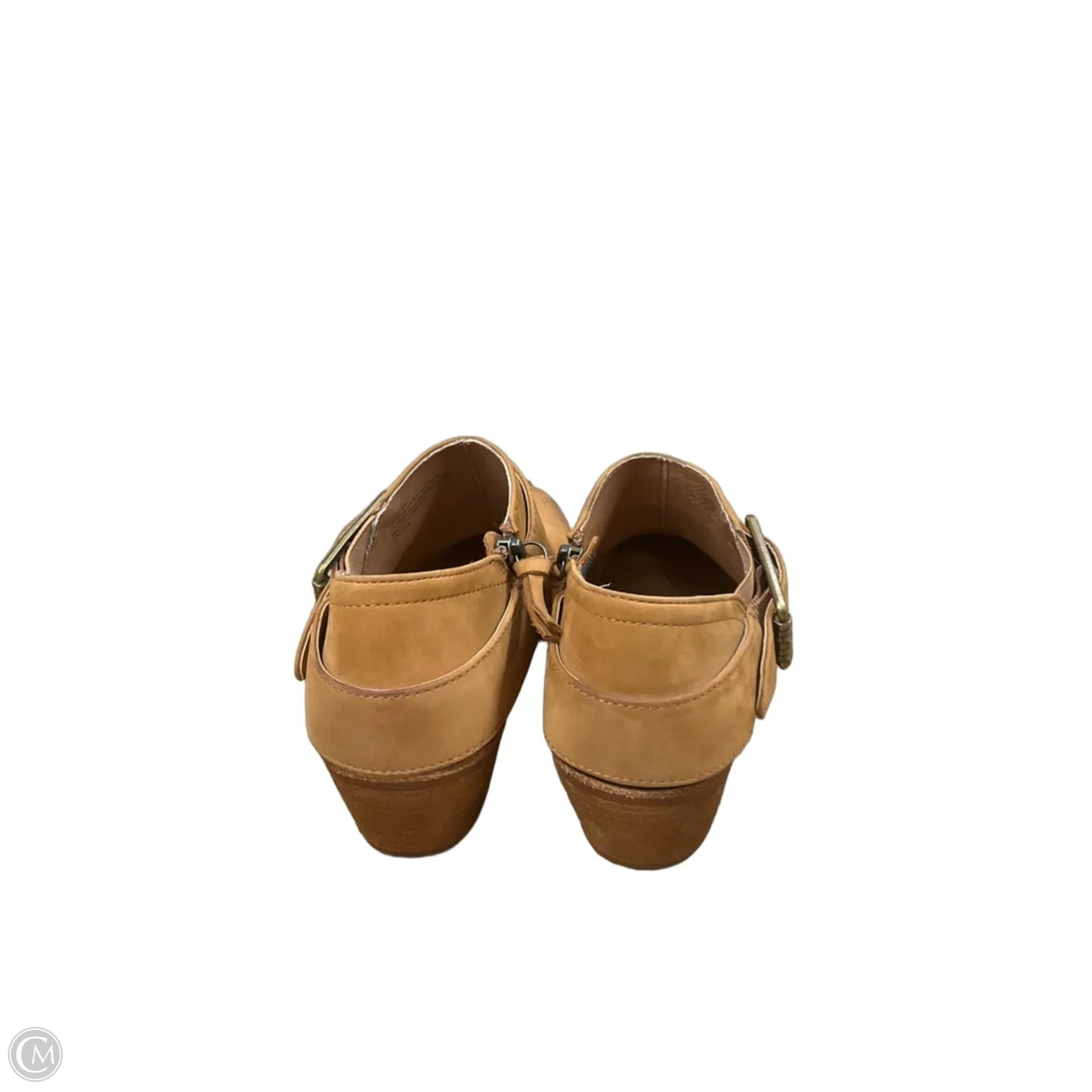 Boots Ankle Heels By Sofft In Brown, Size: 7