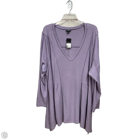 Top Long Sleeve By Torrid In Purple, Size: 4x