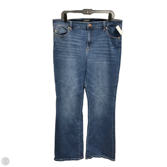 Jeans Boot Cut By Liverpool In Blue Denim, Size: 16