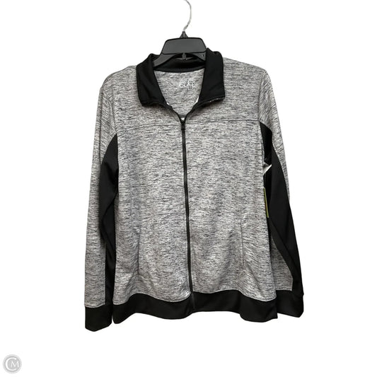 Athletic Jacket By Made For Life In Black & Grey, Size: L