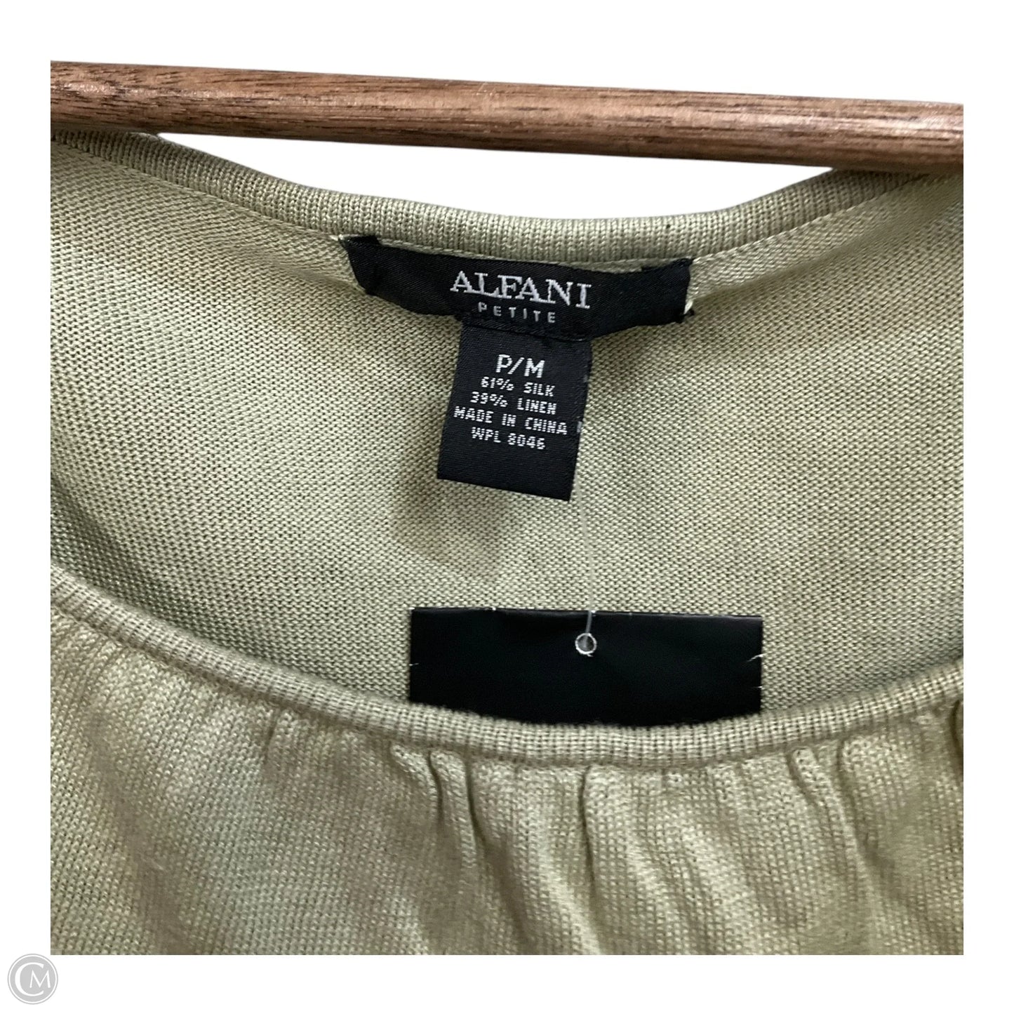 Top Sleeveless By Alfani In Green, Size: M