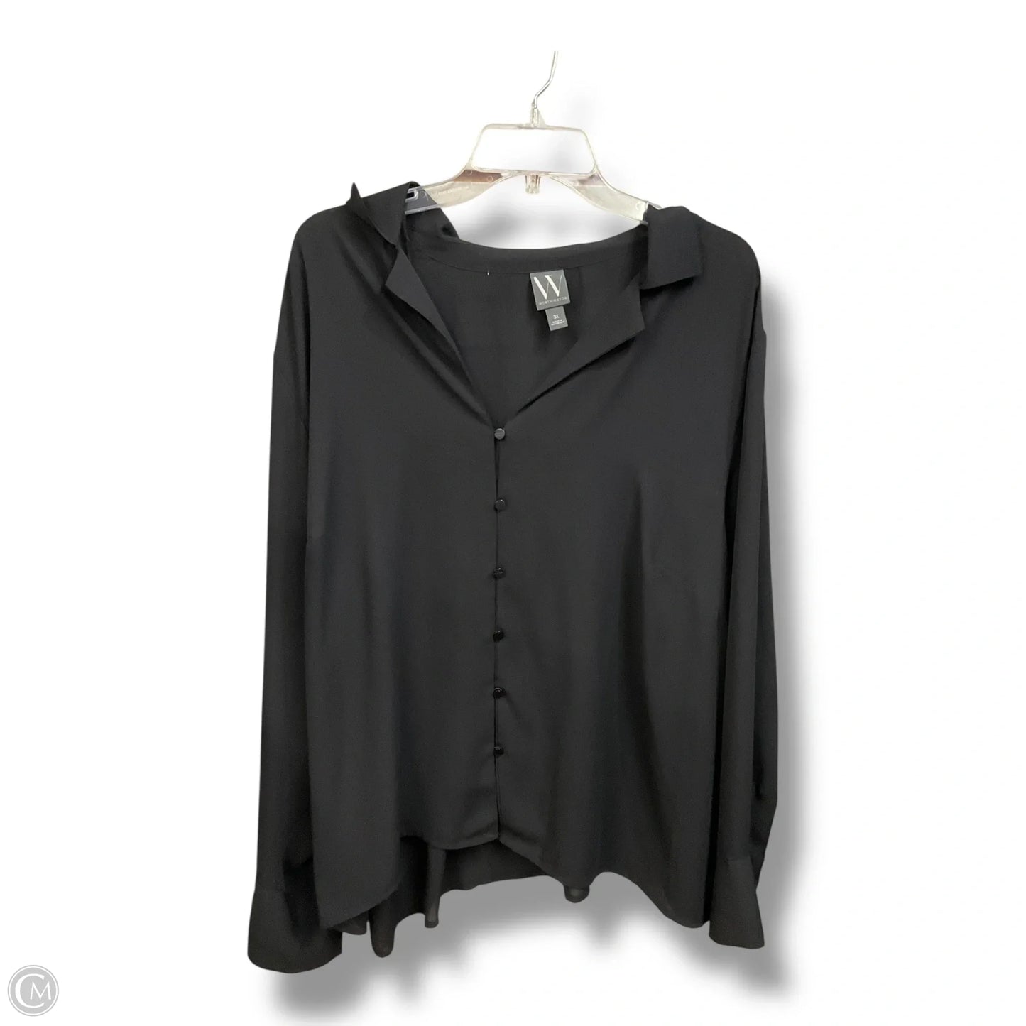 Blouse Long Sleeve By Worthington In Black, Size: 3x