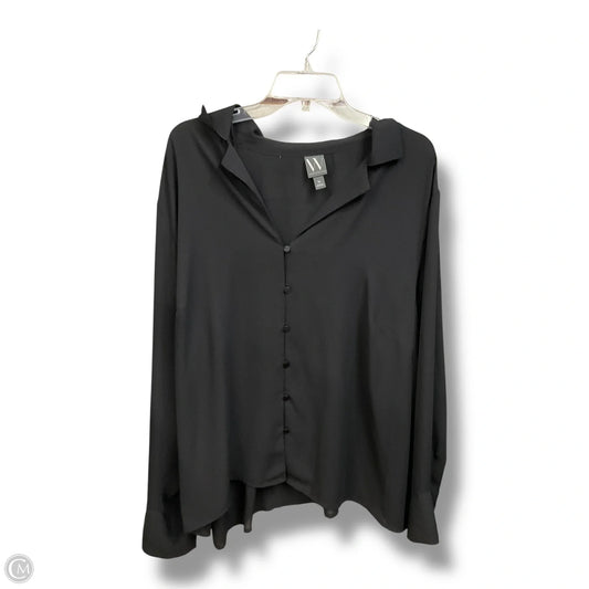 Blouse Long Sleeve By Worthington In Black, Size: 3x