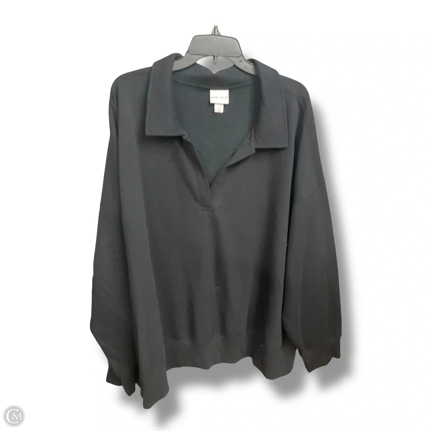 Sweatshirt Collar By Ava & Viv In Black, Size: 4x