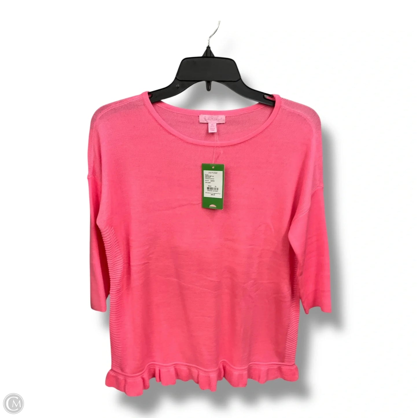 Top 3/4 Sleeve Designer By Lilly Pulitzer In Pink, Size: Xl