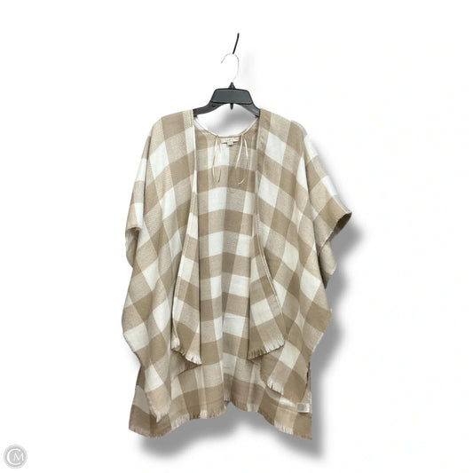 Poncho By Loft In Cream & Tan, Size: S