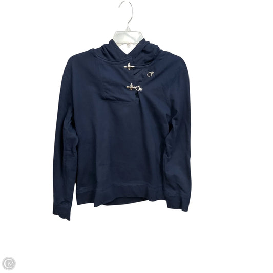 Sweatshirt Hoodie By Lauren By Ralph Lauren In Navy, Size: L