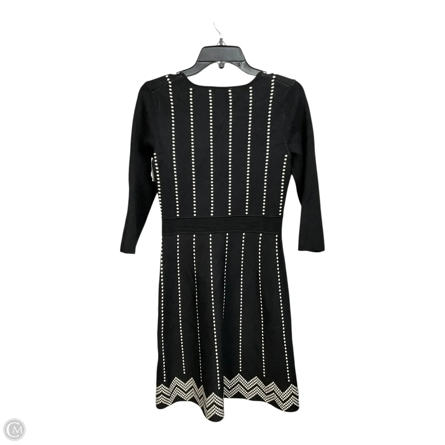 Dress Party Midi By London Times In Black & White, Size: S