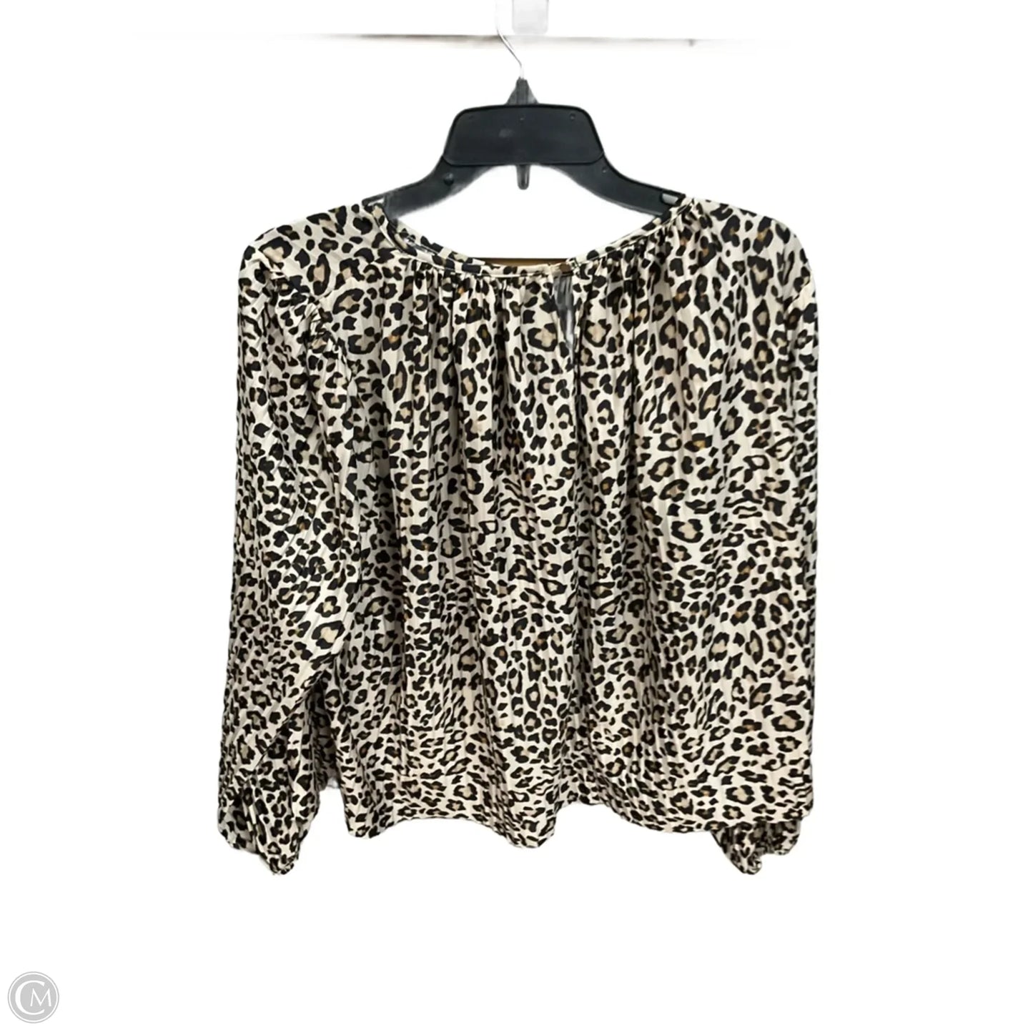 Blouse Long Sleeve By H&m In Animal Print, Size: M