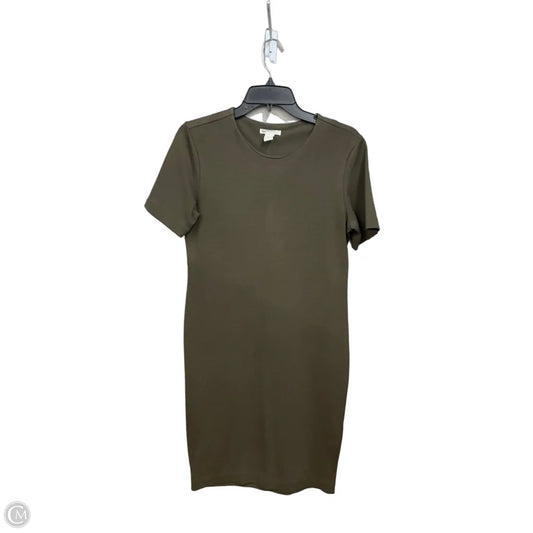 Dress Casual Midi By H&m In Green, Size: M