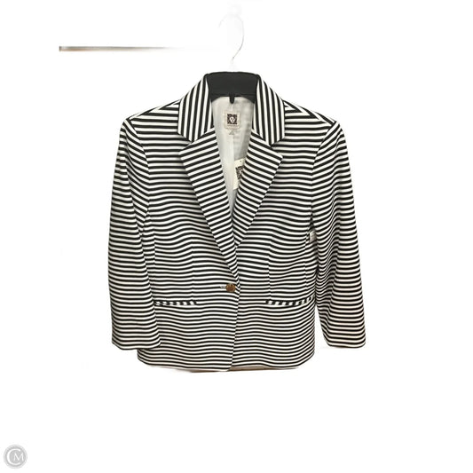 Blazer By Anne Klein In Black & White, Size: M