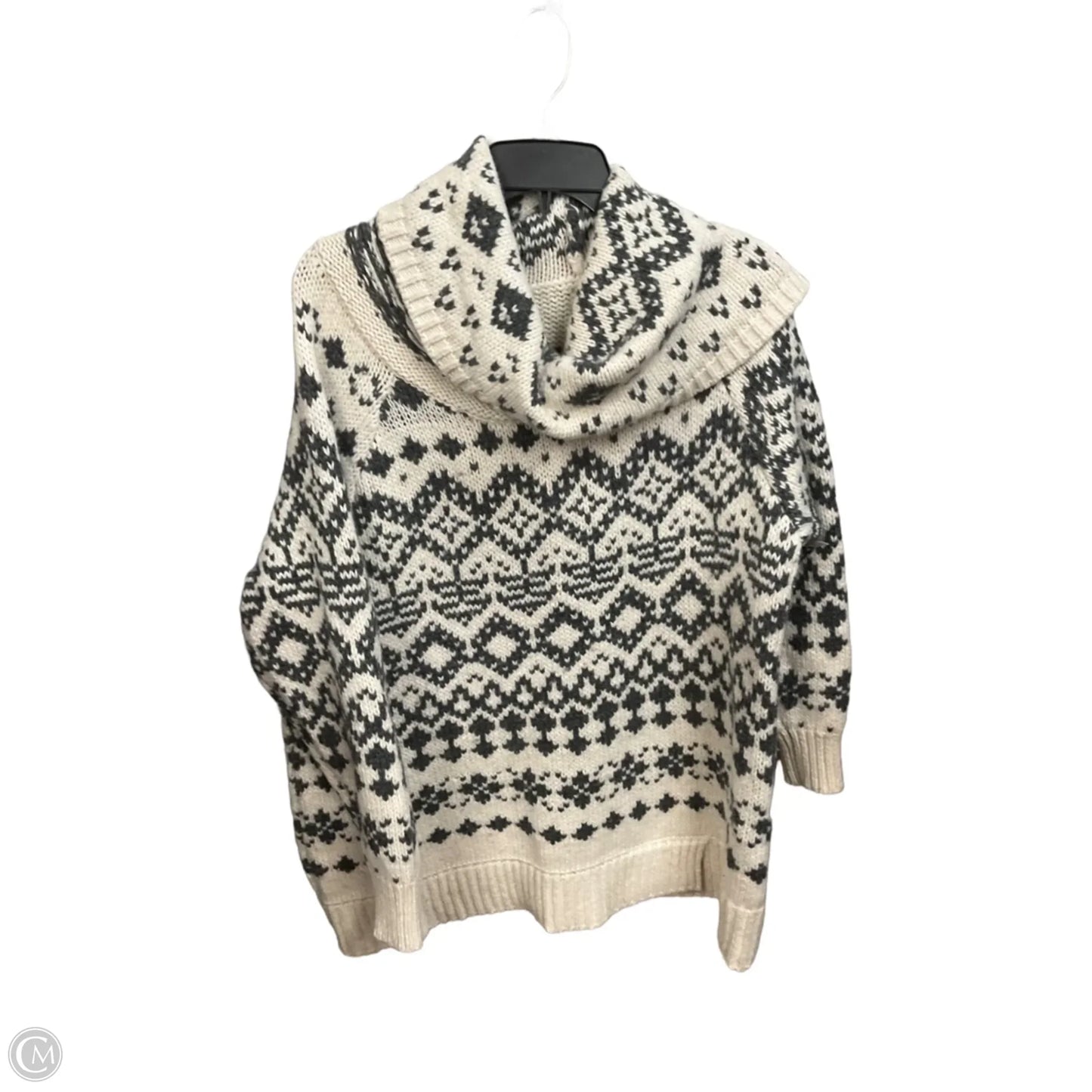 Sweater By Ruff Hewn In Green & White, Size: 2x