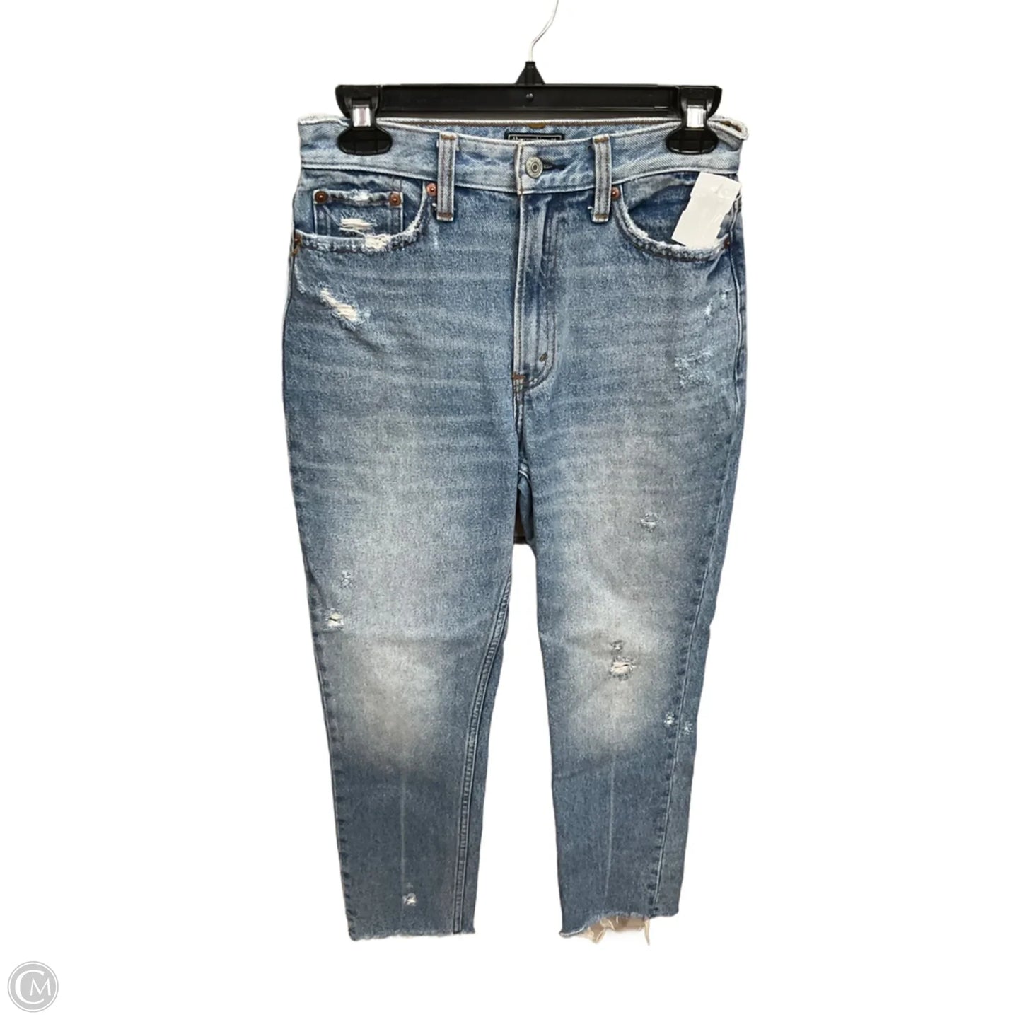 Jeans Straight By Abercrombie And Fitch In Blue Denim, Size: 2