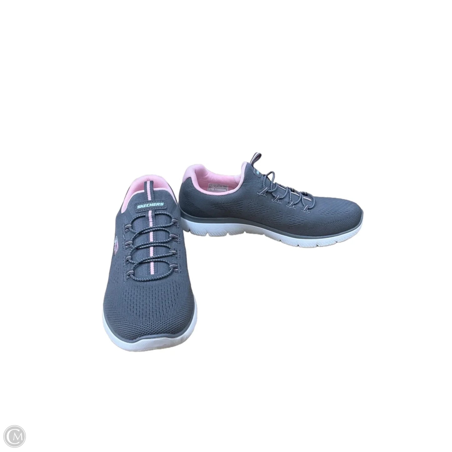 Shoes Athletic By Skechers In Grey & Pink, Size: 7.5