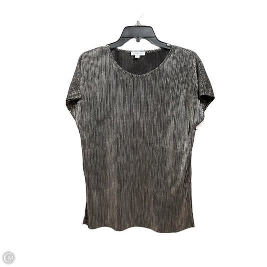 Top Short Sleeve By Carolina Belle In Silver, Size: S