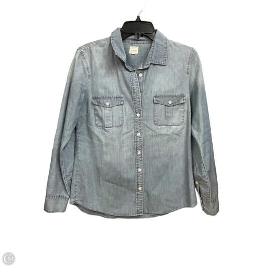 Top Long Sleeve By J. Crew In Blue, Size: S