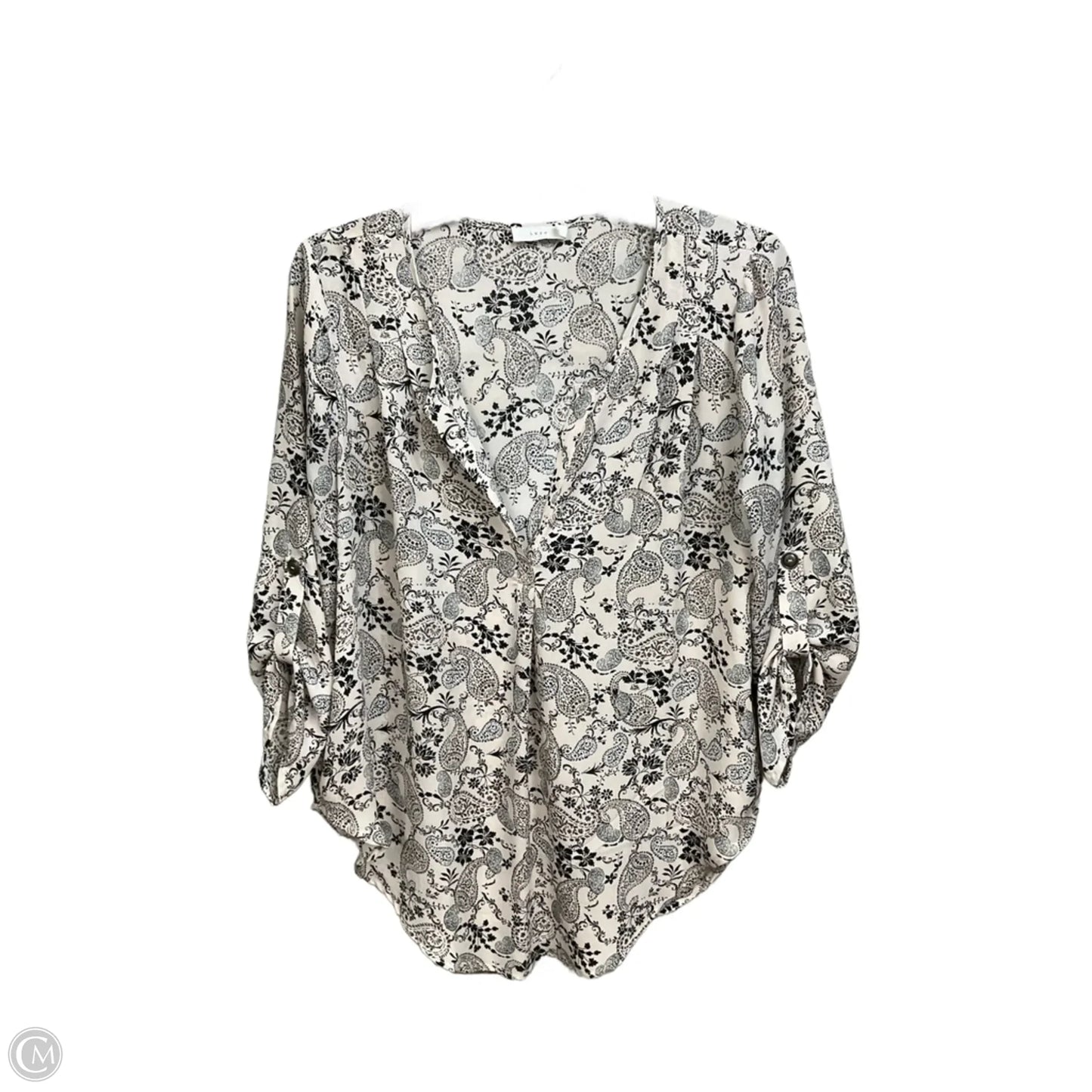 Blouse 3/4 Sleeve By Lush In Floral Print, Size: M