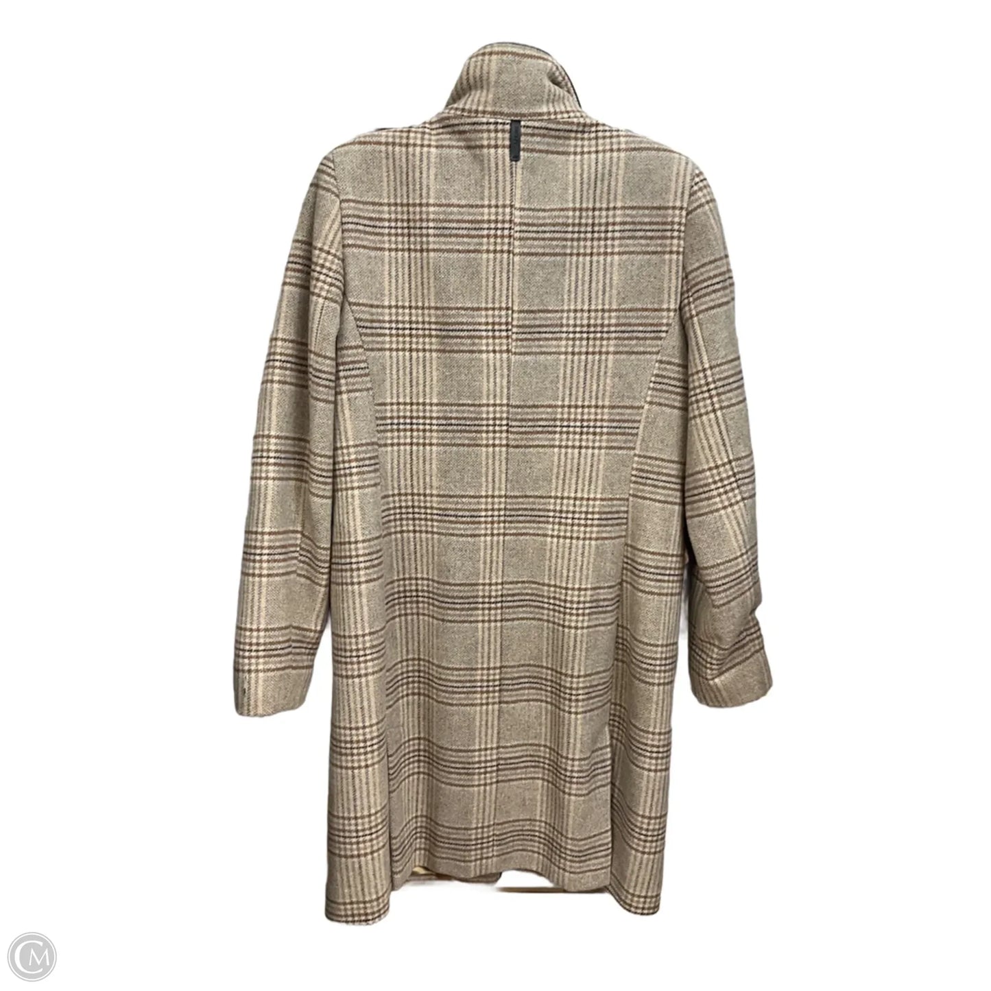 Coat Wool By Dkny In Plaid Pattern, Size: S