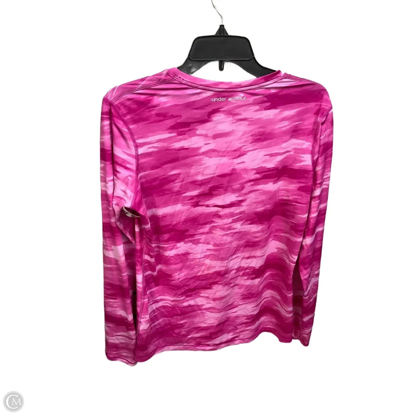 Athletic Top Long Sleeve Crewneck By Under Armour In Pink, Size: L