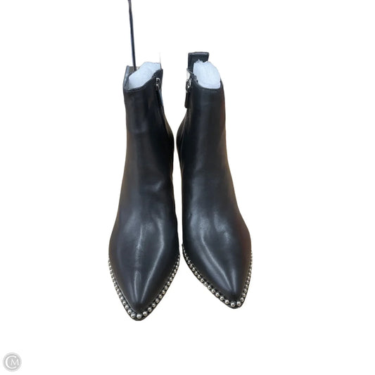 Boots Ankle Heels By Bcbgeneration In Black & Silver, Size: 8.5