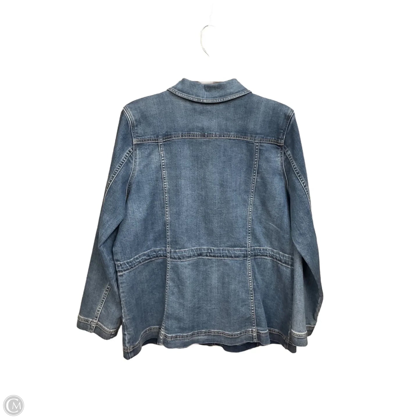 Jacket Denim By Susan Graver In Blue Denim, Size: L