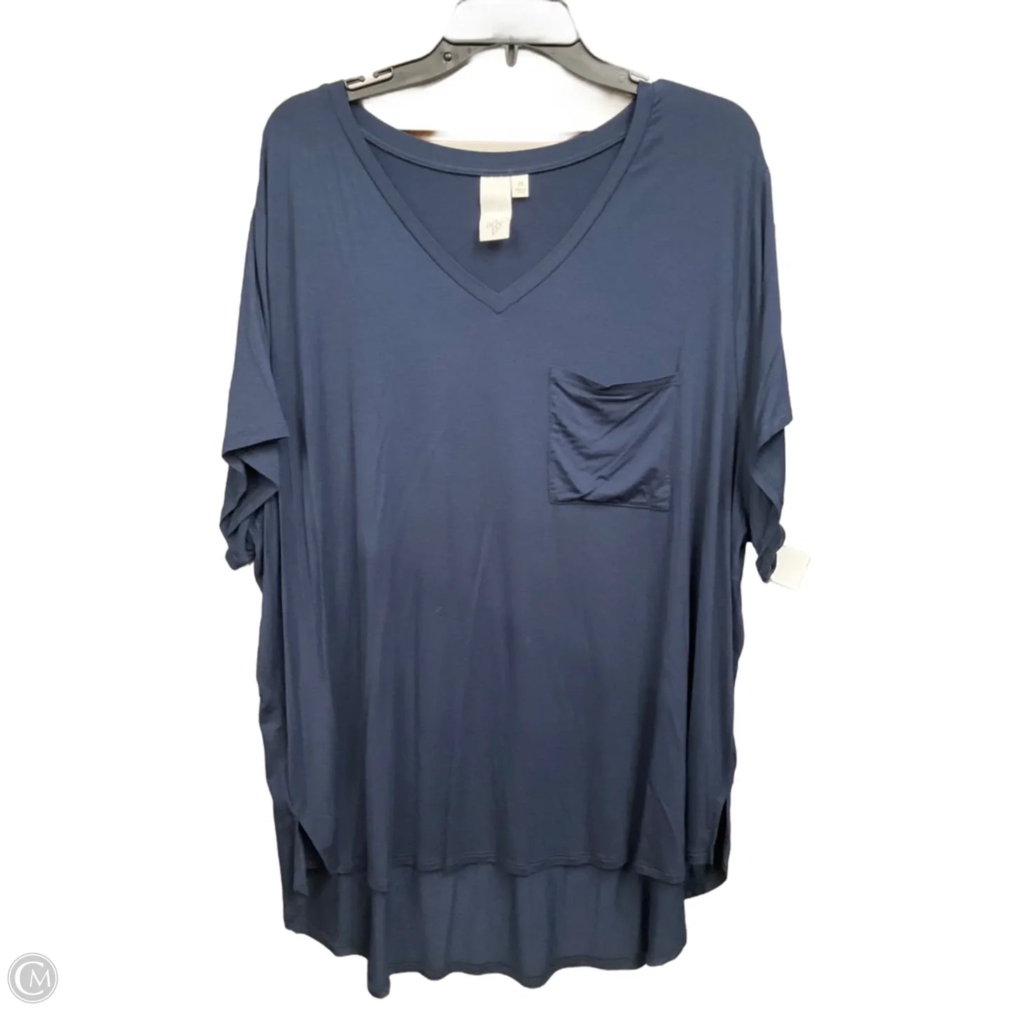 Top Short Sleeve By Adyson Parker In Navy, Size: 3x