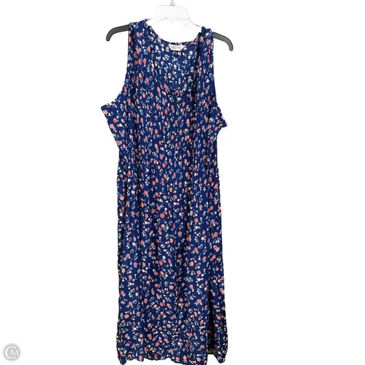 Dress Casual Midi By Croft And Barrow In Floral Print, Size: 4x