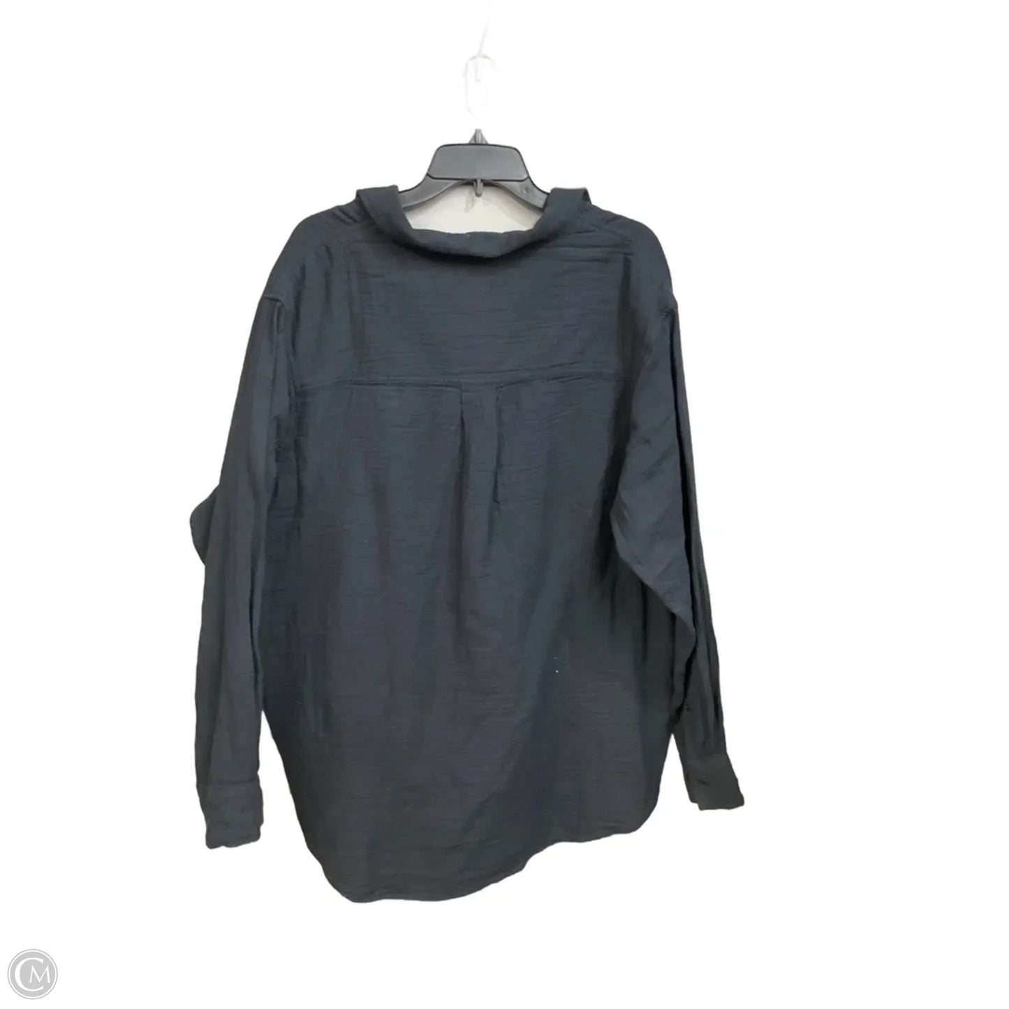 Blouse Long Sleeve By Gap In Black, Size: L