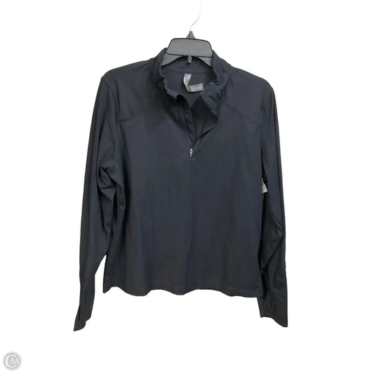 Athletic Top Long Sleeve Collar By Mondetta In Black, Size: Xl