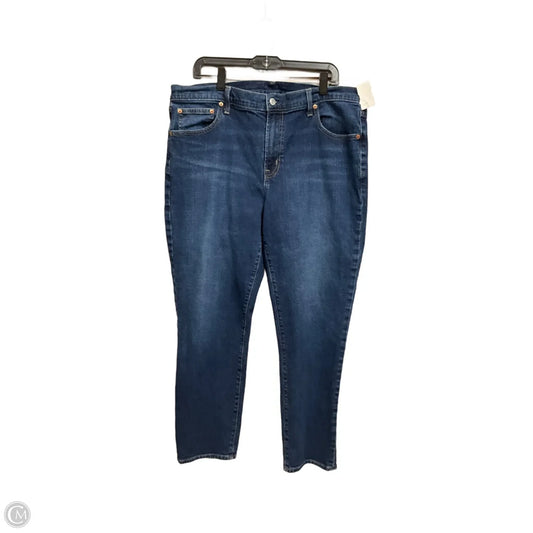 Jeans Straight By Old Navy In Black Denim, Size: 16l