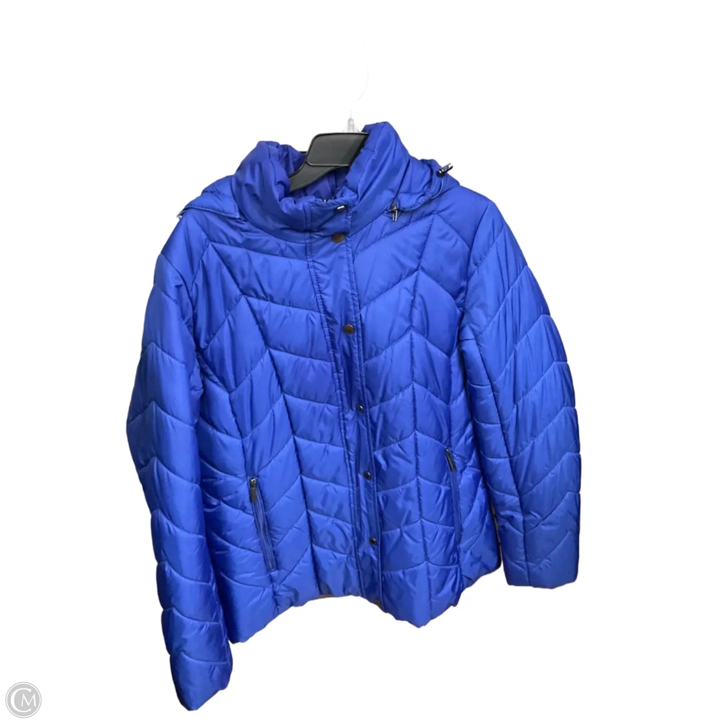 Coat Puffer & Quilted By St Johns Bay In Blue, Size: Xl