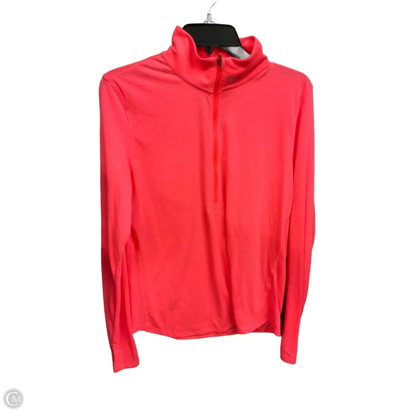 Athletic Top Long Sleeve Collar By Under Armour In Pink, Size: L