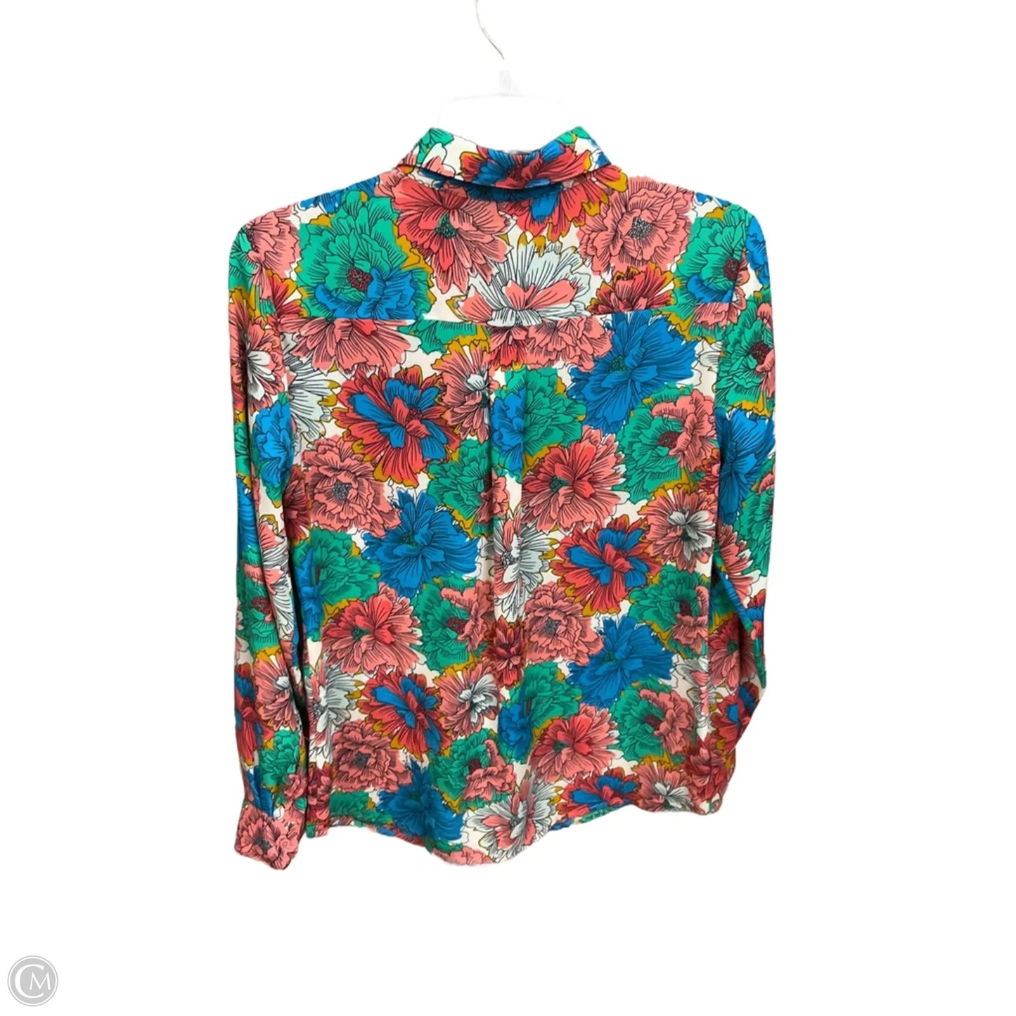 Blouse Long Sleeve By Banana Republic In Floral Print, Size: S