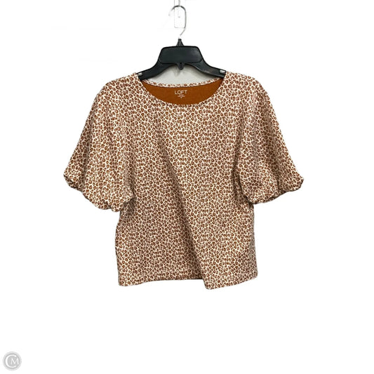 Top Short Sleeve By Loft In Animal Print, Size: Mp