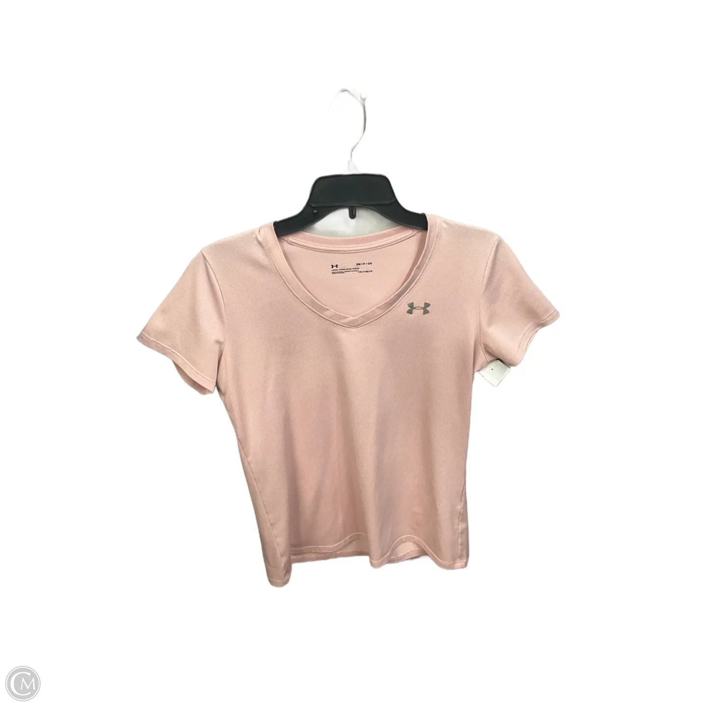 Athletic Top Short Sleeve By Under Armour In Pink, Size: S