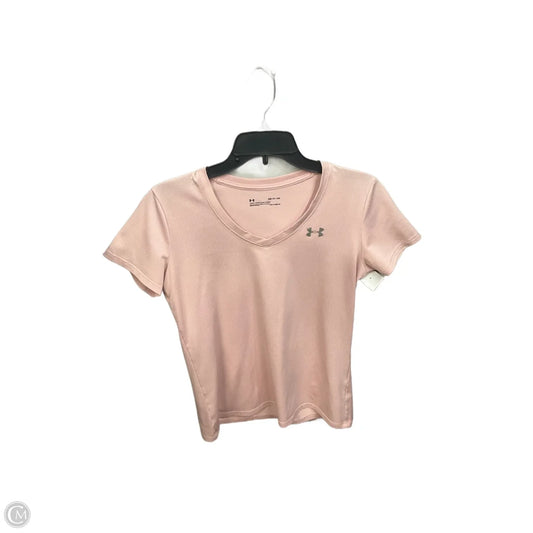 Athletic Top Short Sleeve By Under Armour In Pink, Size: S