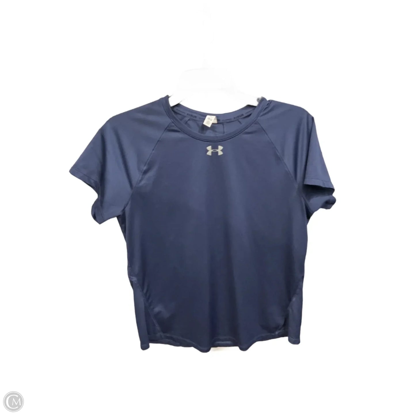 Athletic Top Short Sleeve By Under Armour In Blue, Size: L