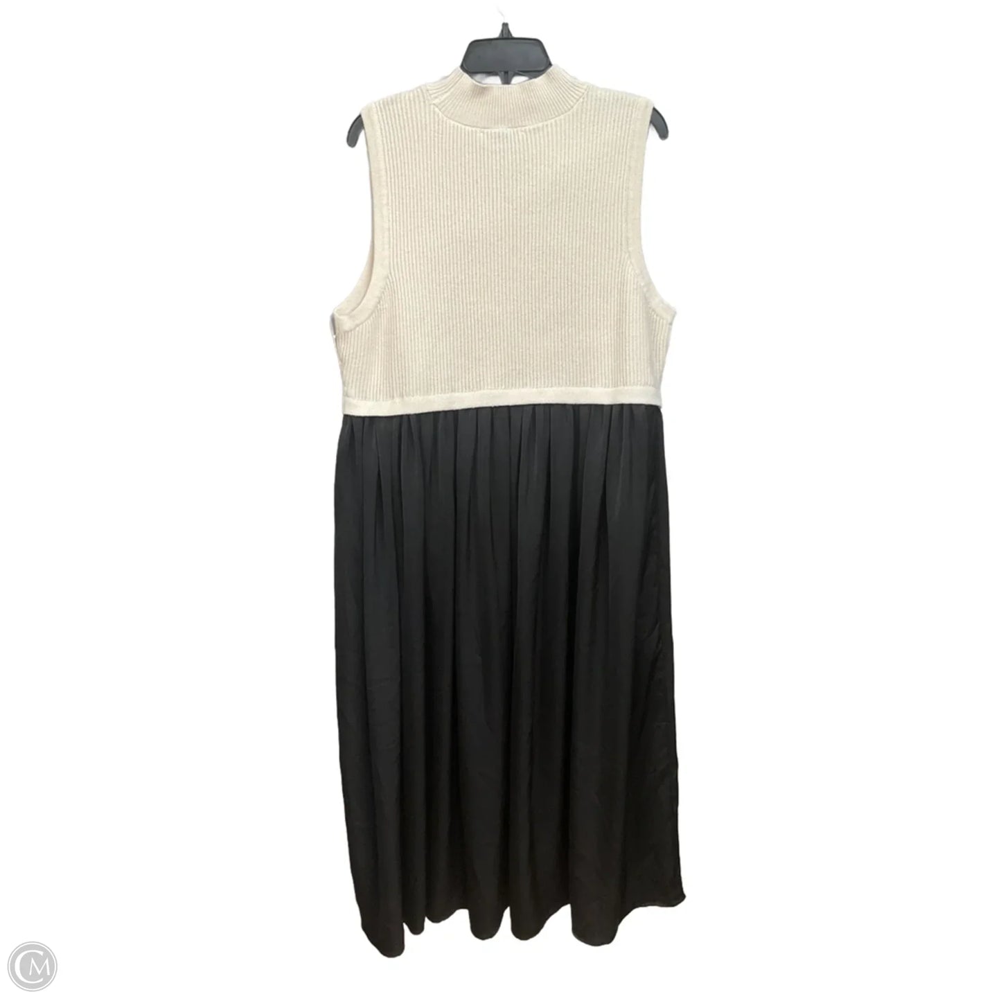 Dress Casual Midi By Eloquii In Blue & Cream, Size: 2x