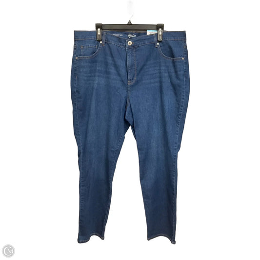 Jeans Straight By Style And Company In Blue Denim, Size: 20