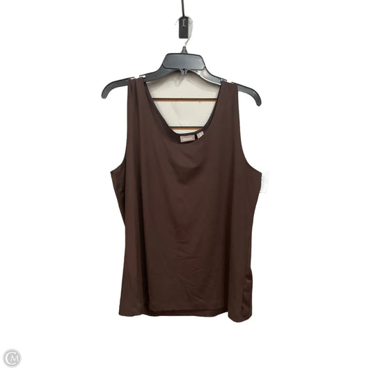 Tank Top By Chicos In Brown, Size: Xl