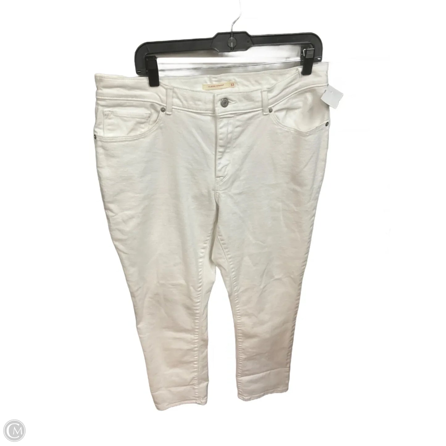 Jeans Straight By Levis In White Denim, Size: 14