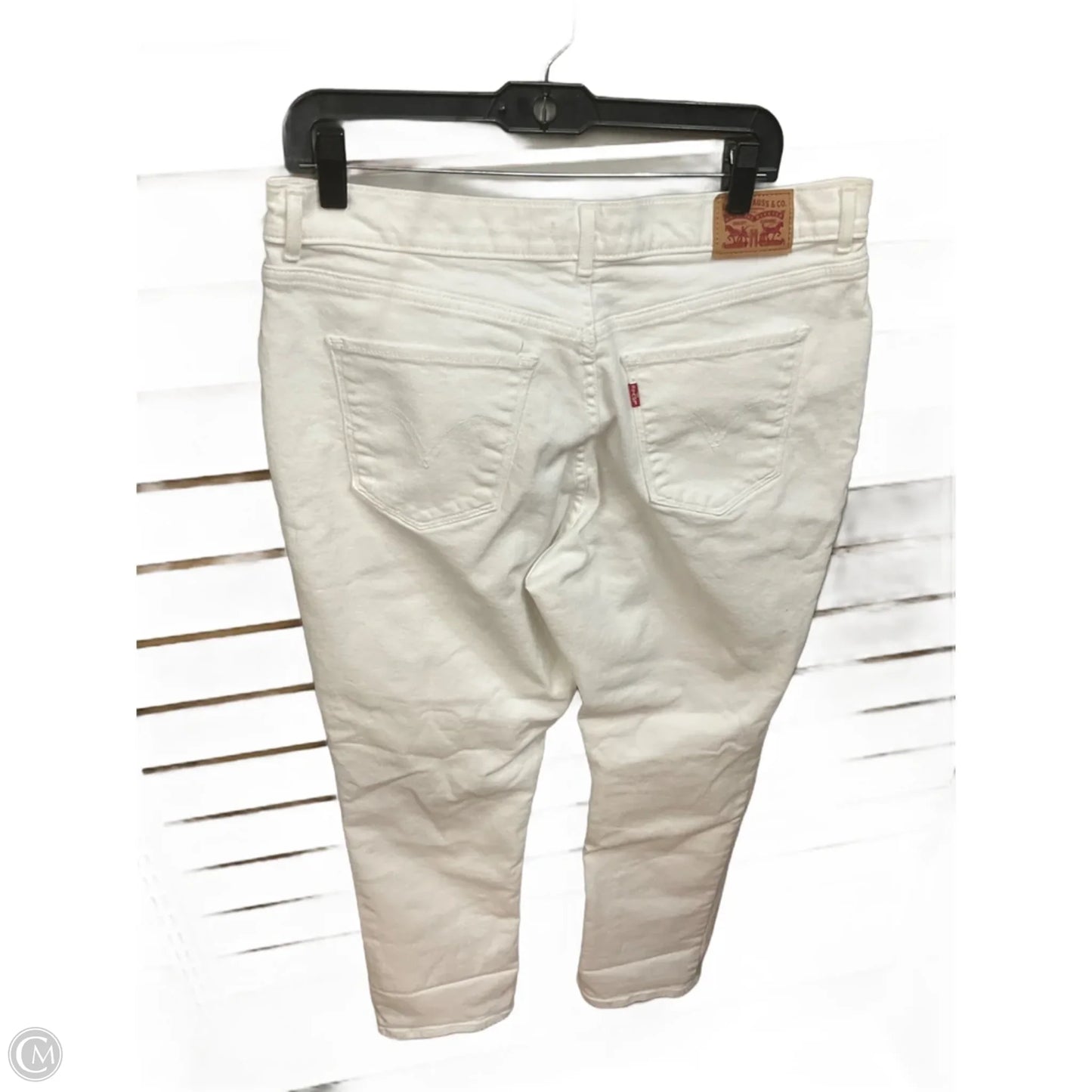 Jeans Straight By Levis In White Denim, Size: 14