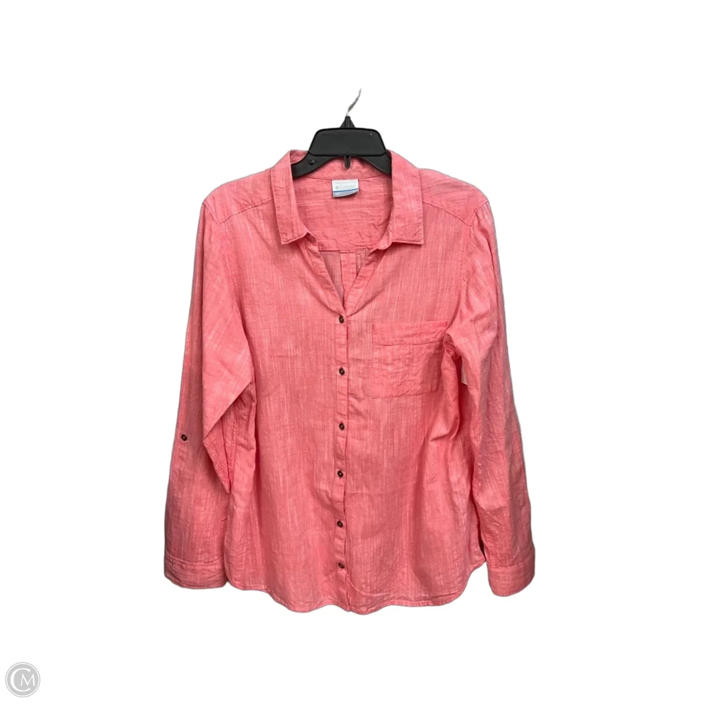 Blouse Long Sleeve By Columbia In Pink, Size: Xl