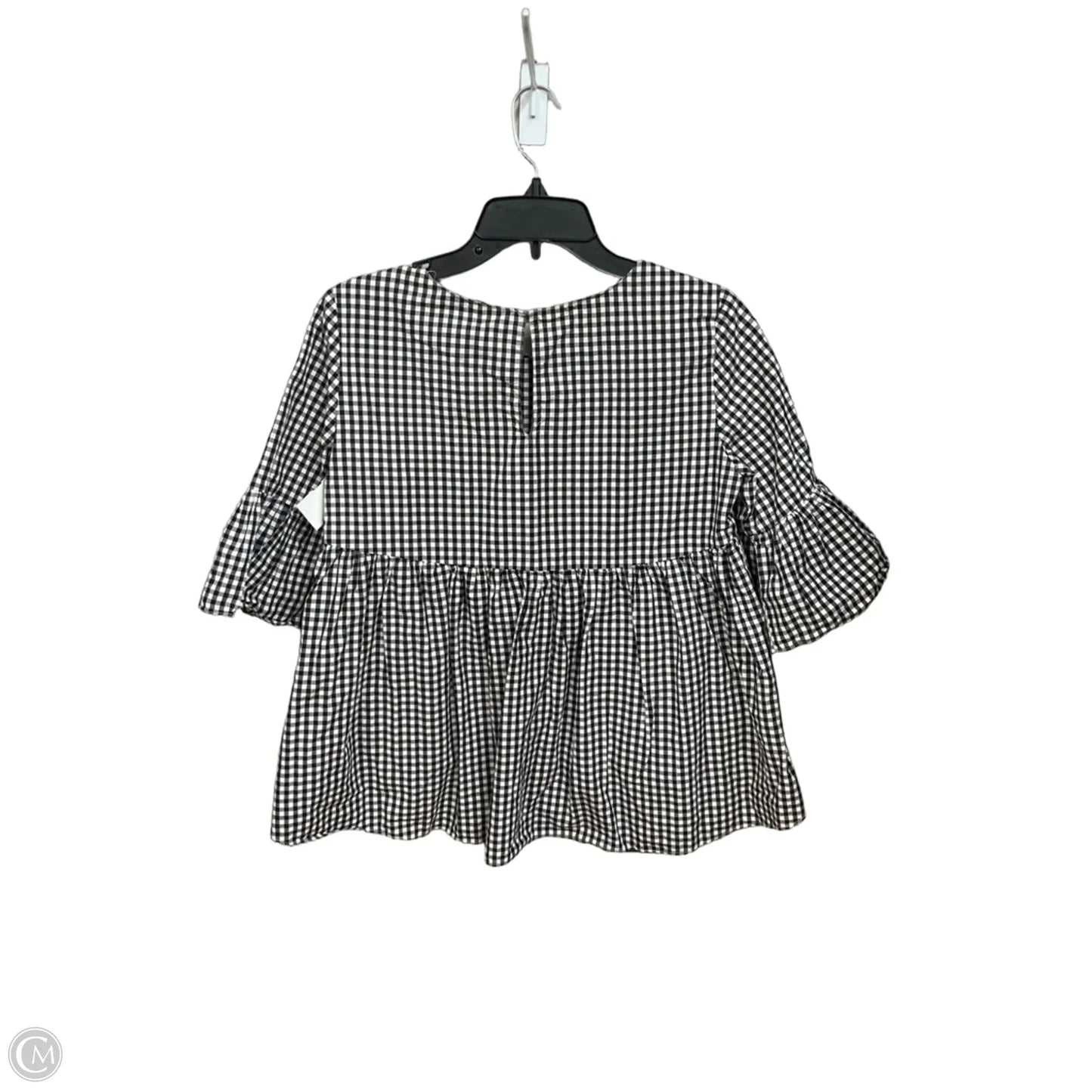 Top 3/4 Sleeve By Amanda Uprichard In Checkered Pattern, Size: S