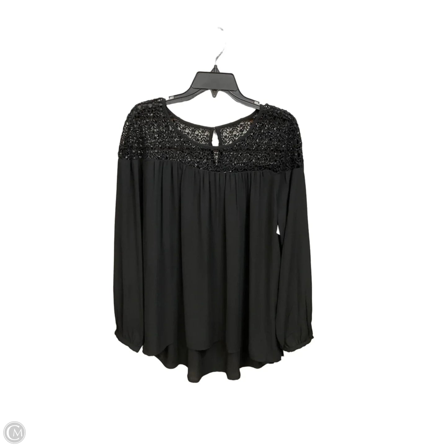 Top Long Sleeve By Loft In Black, Size: L
