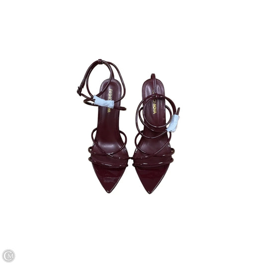 Shoes Heels Stiletto By Fashion Nova In Maroon, Size: 7