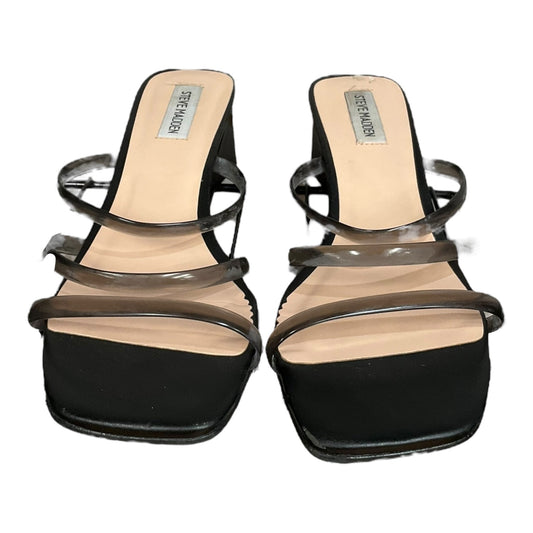 Black Sandals Heels Block Steve Madden, Size 6