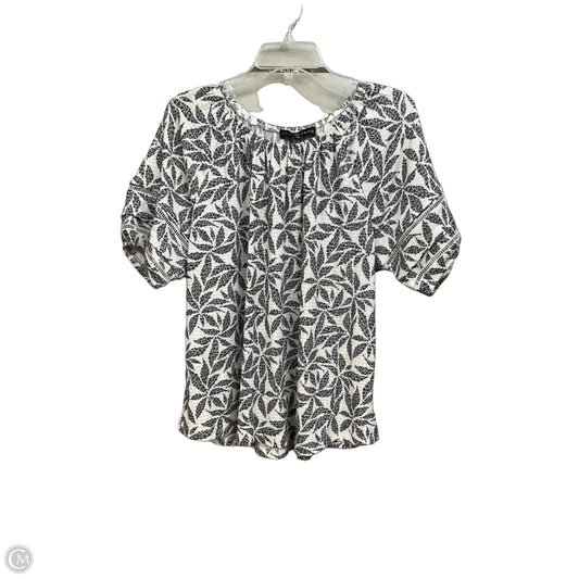 Top Short Sleeve By Fred David In Floral Print, Size: Xl